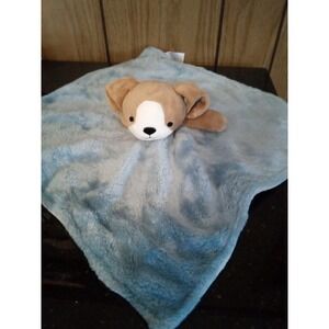 Carter's Puppy Dog Plush Lovey Blue Brown Baby Basics Security Blanket #67782